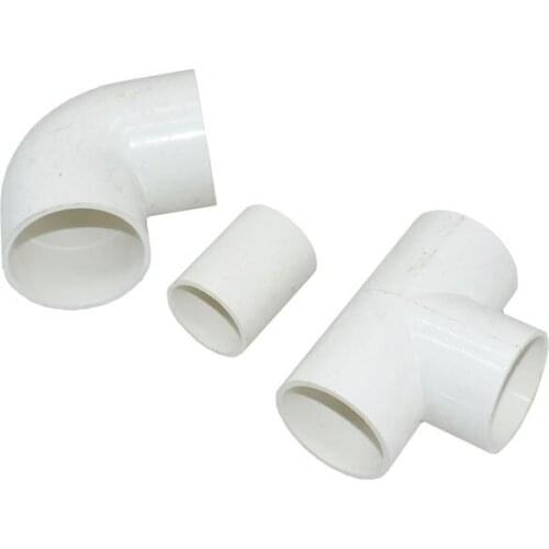 1.25" 1.5" 2" PVC pipe joint tee elbow Repair joint DN32 DN40 DN50 Hot Meltwater Water supply pipe connector 10pcs