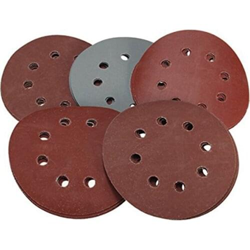 30ps 125mm Round Sandpaper Disk Sand Sheet with 8 Holes Grit1000/1500/2000/3000/5000/7000 Hook Loop Sanding Disc for Sander Grit