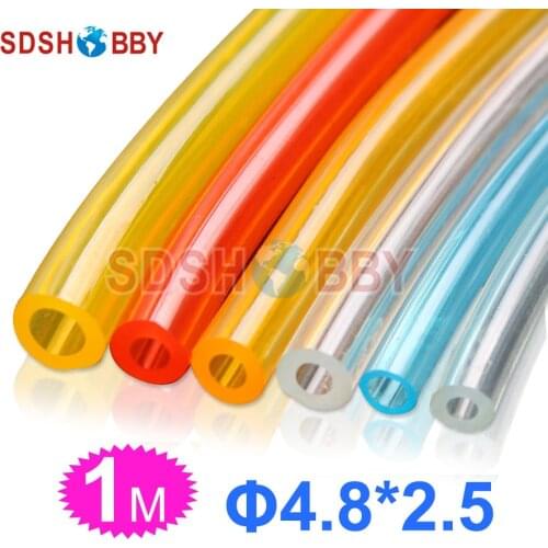 4.8*2.5mm 1 Meter Fuel Line/ Fuel Pipe for Gas Engine/ Nitro Engine -Yellow/Transparent/ Blue Color