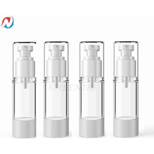 Sheenirs 5pcs 15ml 30ml 50ml 80ml 100ml Vacuum Pressure Emulsion Bottle With Spray Pump On Travelling Cosmetic Airless Sprayer