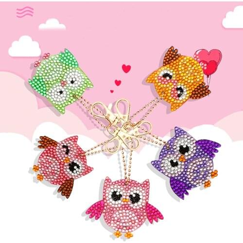 5D DIY Diamond Painting Kits for Kids Stick Paint with Diamonds by Numbers Easy to DIY Keychain Pendant Kits for DIY Art Craft