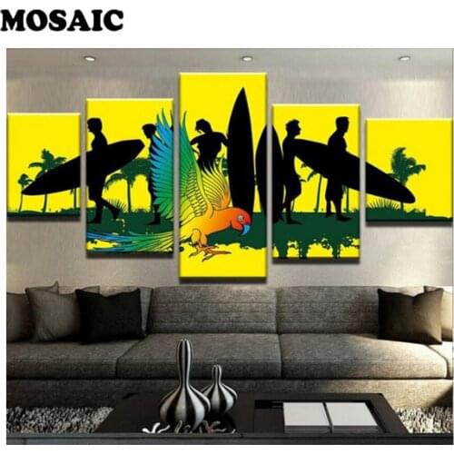 Full Square/round Diamond 5D DIY Diamond Painting Photo Custom "abstract men and woman" 3D Embroidery Cross Stitch Mosaic 5pcs