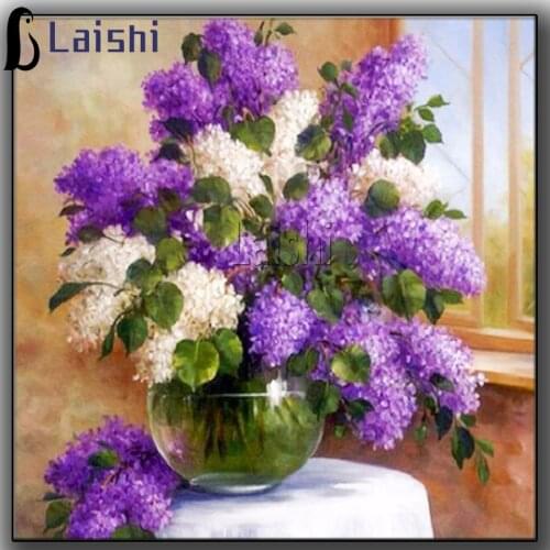 New DIY Diamond Embroidery Lilac Flower Diamond Painting Diamond Mosaic Embroidery With Home Decoration cross stitch Purple