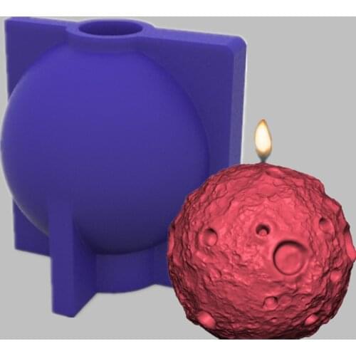 Moon Shape Silicone 3D Candle Soap Mould DIY Candle Epoxy Mold HandMade Soy Candles Aroma Wax Soap Molds