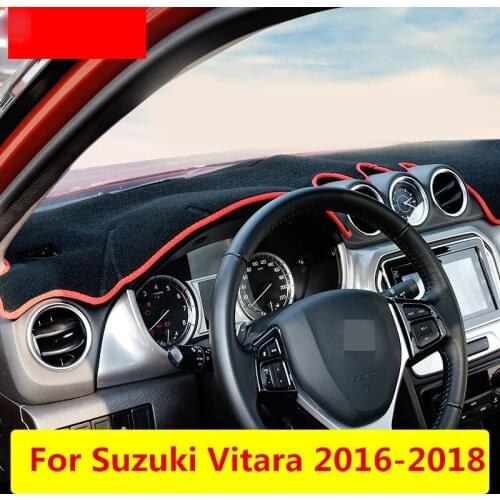 Dashboard Cover Mat Pad Sun Shade Avoid Light Dash Board Carpet Protector Interior decoration For Suzuki Vitara 2016-2018
