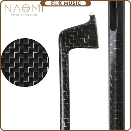 Lightweight Carbon Fiber Violin Bow Stick Braided Carbon Fiber Fiddle Bow Blank Stick For DIY 4/4 Violin Use
