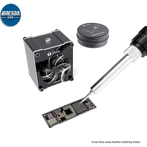 2UUL mini fan 5V USB TYPE-C input interface for Mobile phone mainboard maintenance dedicated one-button switch black whirlwind