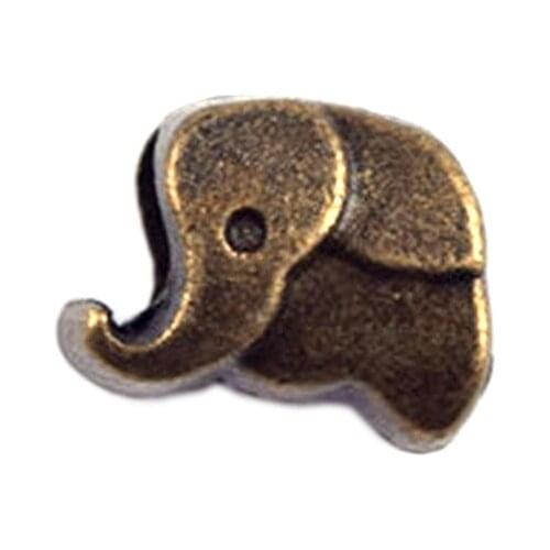 Wholesale Elephant European Charms Zinc Alloy Antique Bronze Beads Spacer DIY Bracelets Findings For Jewelry 100pcs/lot