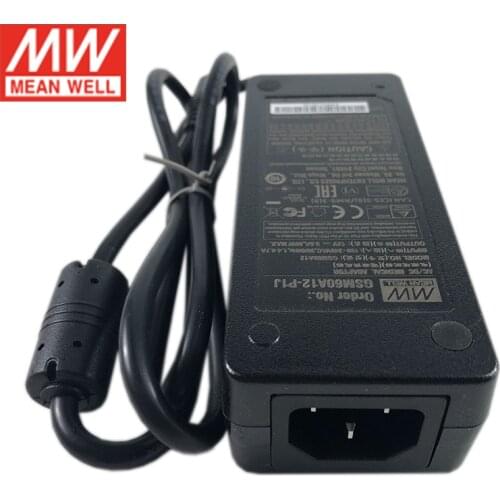 Meanwell GSM60A18-P1J 60W 3.33A 18V Medical Adapter Level VI 110V/220V AC to 18V DC MEAN WELL Adaptor Power Supply 3 pole