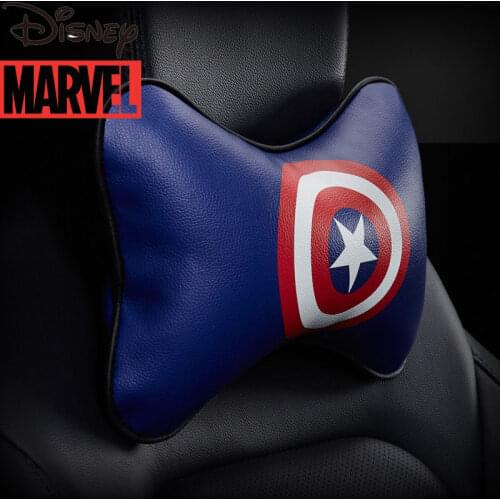 Disney Captain America Spider-Man Car Headrest Cartoon Bone Neck Pillow Car Interior Supplies Creative Car Pillow