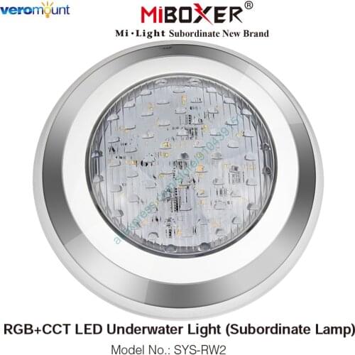 MiBoxer SYS-RW1 12W SYS-RW2 27W RGB+CCT LED Underwater Light (Subordinate Lamp) DC24V IP68 Waterproof Pool Decoration Lamp