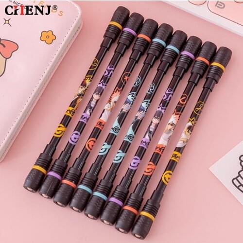 1Pcs Penspinning Non Slip Coated Spinning Pen Champion Rolling Pen Ball Point Learning Office Supplies Randomly