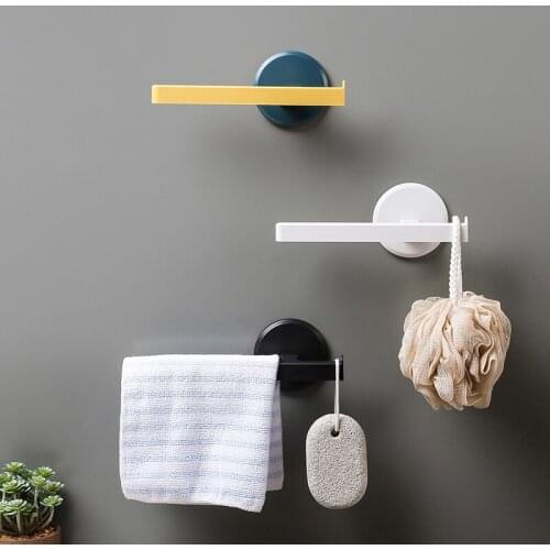 HOOQICT Self-adhesive Towel Holder Bathroom Organizer Wall Shelf Towel Hanger Bathroom Towel Rail Hanger Kitchen Accessories