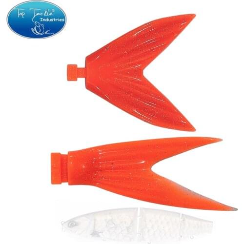 Jointed Bait Fishing Lure 360mm ABS Transparent Tongue PVC Soft Tail Fittings