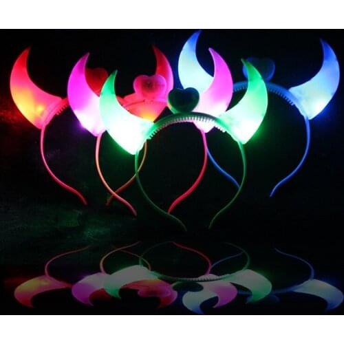Luminous Hairpin horn toys Christmas hat Cosplay headband hair band party props