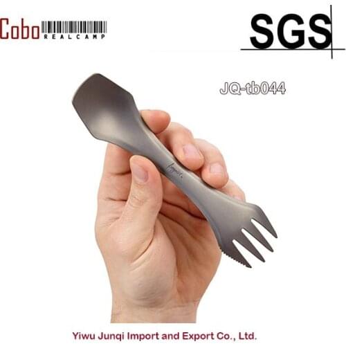 Titanium Spork: 3-in-1 Spoon Fork Knife Utility Cutlery Set For Camping Hiking Outdoors backpacking Survival Utensil Tool