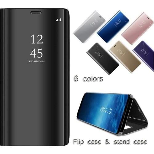 Clear View Mirror Smart Case For Xiaomi mi A1 A2 MIX 2 cover Case for Xiaomi Redmi Note 3 4 5 pro 5A 4x Flip Stand Cases Bracket