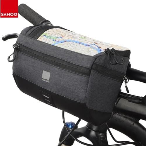 Sahoo 111459-SA Touchscreen Cycling Bike Bicycle Map Sleeve Handlebar Bag Pack Pannier Basket Phone Camera