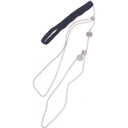 Vintage Silver Women Thigh Coins Leg Chain Body Bikini Beach Harness Chain