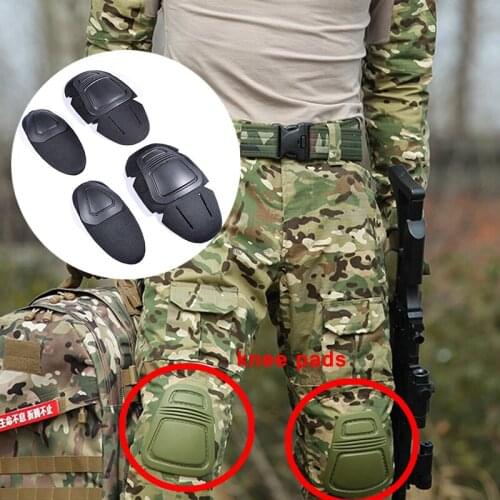 Military Combat Knee Pads & Elbow for Tactical Uniform Paintball Airsoft Shooting Cs Wargame Hunting Knee Protector Set
