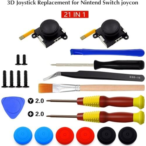 Analog Joystick Replacement for Nintend Switch Sensor Module Repair Tool Joycon Repair Kit Thumb Stick Caps for Nintendo Switch