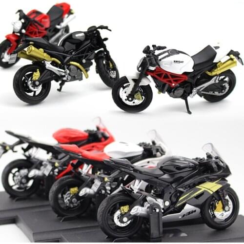 1:18 Alloy Motorcycle Diecast Metal Motorcycle Model Racing Toy Bend Road Simulation Collection Toys For Children