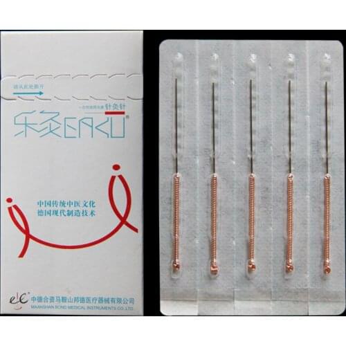 100pcs EACU slimming body acupuncture needle disposable acupuncture needle moxibustion copper needles CB handle beauty needle