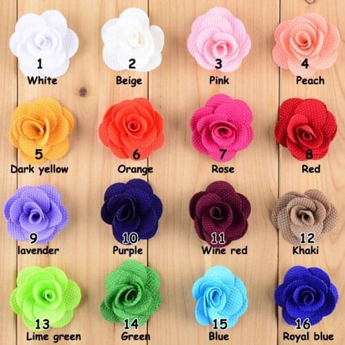 120 pcs / lot , 4cm rose chiffon flowers , shabby chiffon flowes rosettes 16 colors
