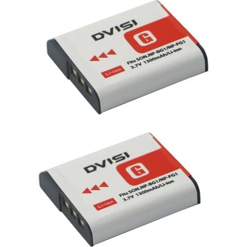 2Pcs/lot 1300mAh 3.7V NP-BG1 Battery for SONY Cyber-shot DSC-H3 DSC-H7 DSC-H9 DSC-H10 DSC-H20 DSC-H50 DSC-H55 DSC-H70 DSC-H90