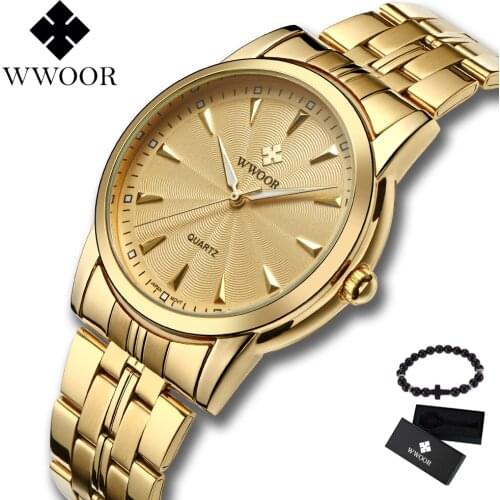 2019 Fashion WWOOR Watches Sport Steel Clock Top Quality Military Mens Male Luxury Gift Wrist Quart Watches relogio masculino