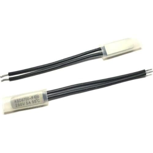 50pcs New and original temperature control switch KSD9700 55degrees 250V 5A Normally open Thermal protector