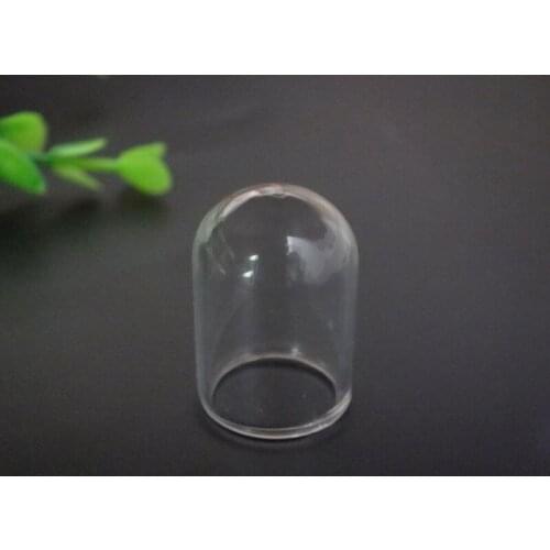 Free ship!! 30x20mm tube shape glass globe pendant glass cover pendant jewelry rice wish necklace