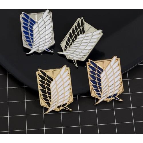 Attack On Titan Brooch Pin Wings of Liberty Freedom Scout Regiment Legion Survey Recon Corp Eren Badge Anime Costume Props