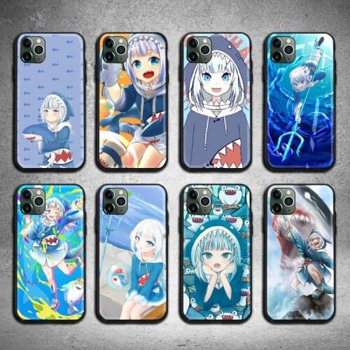 Hololive Gura Gawr shark Girl Phone Case For iphone 12 11 Pro Max Mini XS Max 8 7 6 6S Plus X 5S SE 2020 XR cover