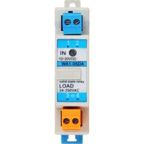 Din Guide SSR 3A AC220V 1 Loop NO Compact Solid State Relay with Heat Sink