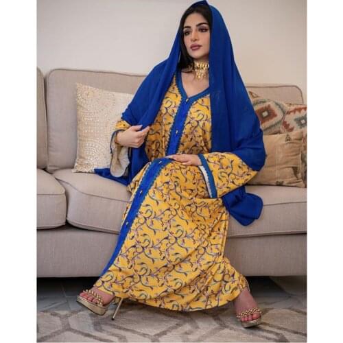 Dubai Abaya Muslim Women Maxi Dress Arabic Robe Moroccan Kaftan Turkish Caftan Bangladesh Gown Islamic Clothing Ramadan Abayas