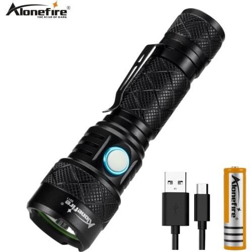 Alonefire X011 SST40 LED Flashlight Rechargeable 4-Mode Linterna Torch Outdoor Camping Lantern by 18650 Battery