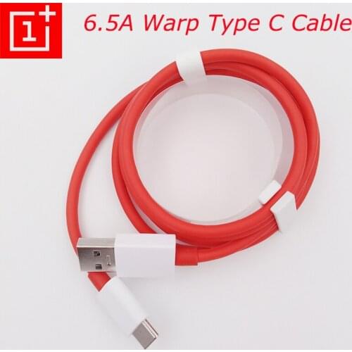 Oneplus 6.5A Warp Charge Type-C Dash Cable 100CM Usb C Fast Charging Data Line For One Plus 1+ 9 8 7 Pro 8T 7T 9R Nord N100 N10