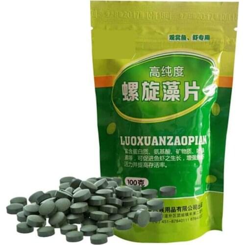 Fish Food 100g Algae Tablet Crystal Shrimp Aquarium Tank Pet Feed Supplies