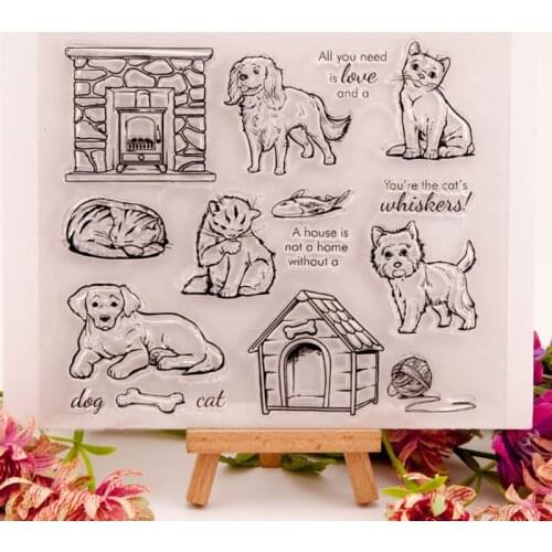 Cat Dog Silicone Clear Seal Stamp DIY Scrapbooking Embossing Photo Album Decorative Paper Card Craft E56C