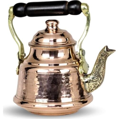 Morya Copper Turkish Tea Pots Set 1teapot Warmer Coffee Teaware Kettle Infuser Vintage Kitchen Decor Handmade 650 ml
