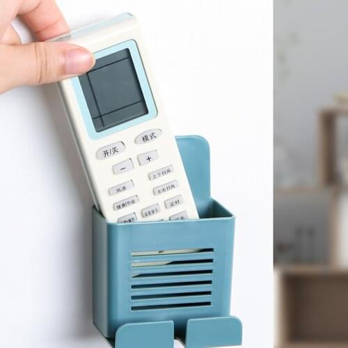 Wall-Mounted Multifunction Phone Charging Storage Box Creative Desktop Remote Remote Control Racks Wall Convenient Stand Cocina