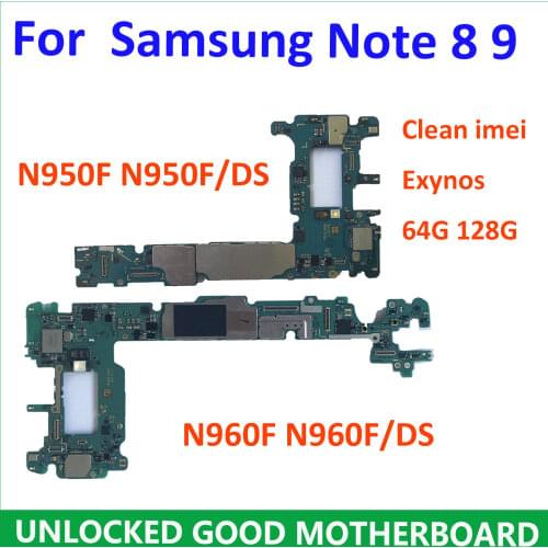 Original Motherboard For Samsung Galaxy Note 8 N950FD N950F N950U 64GB 128G Unlocked MainBoard Clean Imei Testing Good