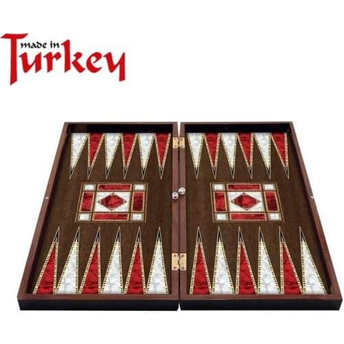 Pearlescent Wooden Backgammon Big Large Size 30 Pcs Stamp 2 Pieces Dice Entertainment Gift Travel Free Shipping From Turkey
