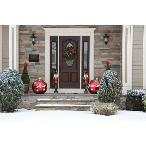 Christmas Photography Background Ball Brick Wall Garland Computer Printed Backdrop Photo Studio for Children Baby Home Photocall