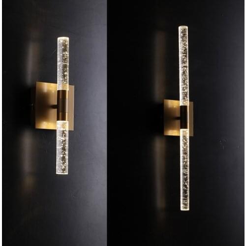 Nordic Postmodern Luxury Wall Lamps Living Room Decoration Wall Lamp Simple Bedroom Bedside Crystal Wall Lights Stair led Lights