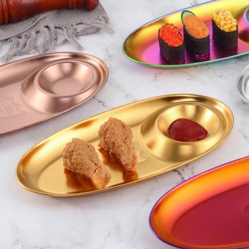 Thickened with Sauce Grid Divided Appetizer Serving Tray for Desserts