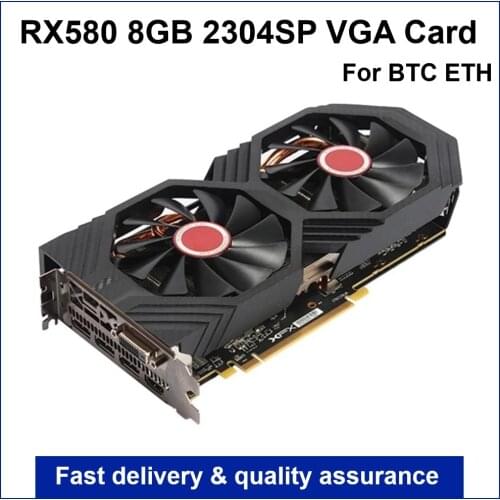 XFX RX 580 Graphics Cards 8GB AMD Radeon RX580 8GB 2304SP VGA Card Video Screen Cards GPU Desktop Computer Game Display PUBG