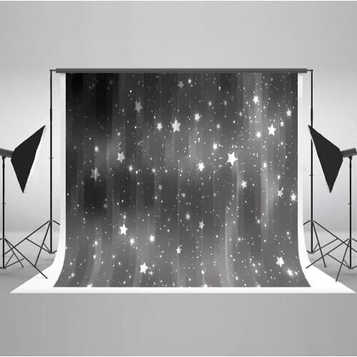 VinylBDS 7x5ft Gray Bokeh Photography Backdrops Wedding Portraits Star Backgrounds For Photo Studio Newborn Stars Photo Backdrop