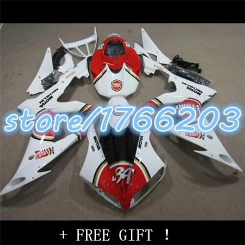 YZFR6 2008 2009 2010 2011 ABS Fairing For black red white YZF-R6 2008-2011 08 09 10 11 YZF R6 08-11